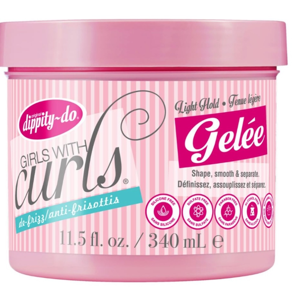 Dippity Do Girls With Curls Gelee Light Hold 11.5 Fl Oz Natural Curl Gel Lot 2